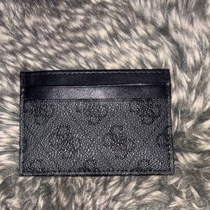 Guess Textured Black Card Holder